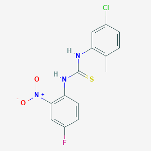 N-(5-chloro-2-methylphenyl)-N'-(4-fluoro-2-nitrophenyl)thiourea