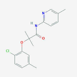 molecular formula C17H19ClN2O2 B4669393 2-(2-chloro-5-methylphenoxy)-2-methyl-N-(5-methyl-2-pyridinyl)propanamide 