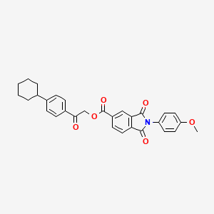 molecular formula C30H27NO6 B4669401 2-(4-cyclohexylphenyl)-2-oxoethyl 2-(4-methoxyphenyl)-1,3-dioxo-5-isoindolinecarboxylate 