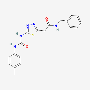 molecular formula C19H19N5O2S B4669407 N-benzyl-2-[5-({[(4-methylphenyl)amino]carbonyl}amino)-1,3,4-thiadiazol-2-yl]acetamide 