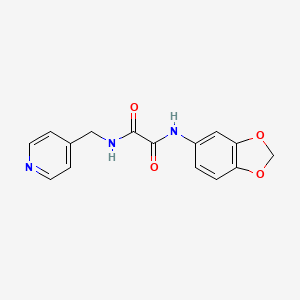molecular formula C15H13N3O4 B4669413 N-1,3-benzodioxol-5-yl-N'-(4-pyridinylmethyl)ethanediamide 