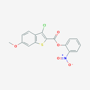 molecular formula C16H10ClNO5S B466943 2-Nitrophenyl 3-chloro-6-methoxy-1-benzothiophene-2-carboxylate CAS No. 496034-14-1