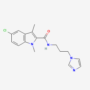 5-chloro-N-[3-(1H-imidazol-1-yl)propyl]-1,3-dimethyl-1H-indole-2-carboxamide