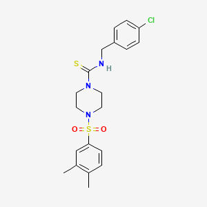 N-(4-chlorobenzyl)-4-[(3,4-dimethylphenyl)sulfonyl]-1-piperazinecarbothioamide