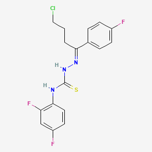molecular formula C17H15ClF3N3S B4669455 4-chloro-1-(4-fluorophenyl)-1-butanone N-(2,4-difluorophenyl)thiosemicarbazone 