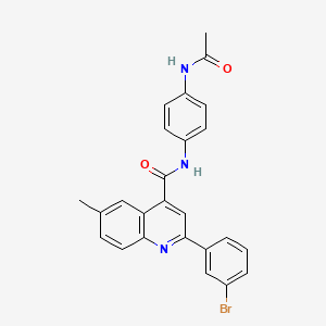 N-[4-(acetylamino)phenyl]-2-(3-bromophenyl)-6-methyl-4-quinolinecarboxamide
