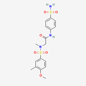 N~1~-[4-(aminosulfonyl)phenyl]-N~2~-[(4-methoxy-3-methylphenyl)sulfonyl]-N~2~-methylglycinamide