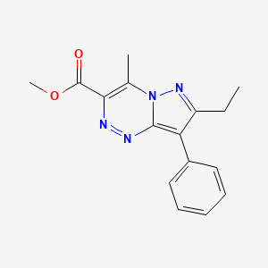 molecular formula C16H16N4O2 B4669498 methyl 7-ethyl-4-methyl-8-phenylpyrazolo[5,1-c][1,2,4]triazine-3-carboxylate 