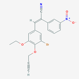 molecular formula C20H15BrN2O4 B4669506 3-[3-bromo-5-ethoxy-4-(2-propyn-1-yloxy)phenyl]-2-(3-nitrophenyl)acrylonitrile 