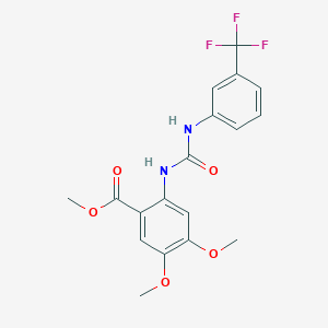 methyl 4,5-dimethoxy-2-[({[3-(trifluoromethyl)phenyl]amino}carbonyl)amino]benzoate