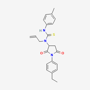 N-allyl-N-[1-(4-ethylphenyl)-2,5-dioxo-3-pyrrolidinyl]-N'-(4-methylphenyl)thiourea