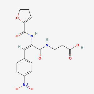 molecular formula C17H15N3O7 B4669572 N-[2-(2-furoylamino)-3-(4-nitrophenyl)acryloyl]-beta-alanine 