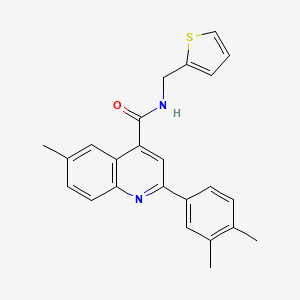 molecular formula C24H22N2OS B4669604 2-(3,4-dimethylphenyl)-6-methyl-N-(2-thienylmethyl)-4-quinolinecarboxamide 