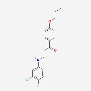 3-[(3-chloro-4-fluorophenyl)amino]-1-(4-propoxyphenyl)-1-propanone