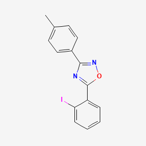 molecular formula C15H11IN2O B4669613 5-(2-iodophenyl)-3-(4-methylphenyl)-1,2,4-oxadiazole 