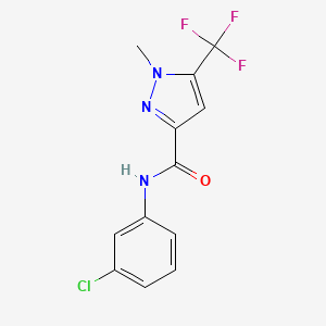 N-(3-chlorophenyl)-1-methyl-5-(trifluoromethyl)-1H-pyrazole-3-carboxamide