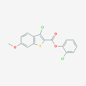 molecular formula C16H10Cl2O3S B466962 2-Chlorophenyl 3-chloro-6-methoxy-1-benzothiophene-2-carboxylate CAS No. 496033-96-6