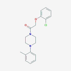 molecular formula C19H21ClN2O2 B4669640 1-[(2-chlorophenoxy)acetyl]-4-(2-methylphenyl)piperazine 