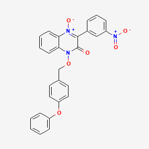 3-(3-nitrophenyl)-1-[(4-phenoxybenzyl)oxy]-2(1H)-quinoxalinone 4-oxide