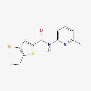 molecular formula C13H13BrN2OS B4669688 4-bromo-5-ethyl-N-(6-methyl-2-pyridinyl)-2-thiophenecarboxamide 