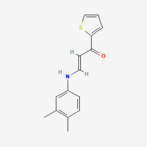 molecular formula C15H15NOS B4669722 3-[(3,4-dimethylphenyl)amino]-1-(2-thienyl)-2-propen-1-one 