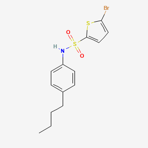 molecular formula C14H16BrNO2S2 B4669747 5-bromo-N-(4-butylphenyl)-2-thiophenesulfonamide 