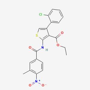 molecular formula C21H17ClN2O5S B4669752 ethyl 4-(2-chlorophenyl)-2-[(3-methyl-4-nitrobenzoyl)amino]-3-thiophenecarboxylate 
