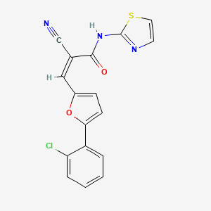 molecular formula C17H10ClN3O2S B4669755 3-[5-(2-chlorophenyl)-2-furyl]-2-cyano-N-1,3-thiazol-2-ylacrylamide 