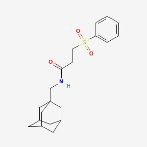 molecular formula C20H27NO3S B4669758 N-(1-adamantylmethyl)-3-(phenylsulfonyl)propanamide 