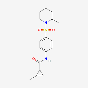 2-methyl-N-{4-[(2-methyl-1-piperidinyl)sulfonyl]phenyl}cyclopropanecarboxamide