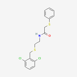 N-{2-[(2,6-dichlorobenzyl)thio]ethyl}-2-(phenylthio)acetamide