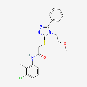 molecular formula C20H21ClN4O2S B4669814 N-(3-chloro-2-methylphenyl)-2-{[4-(2-methoxyethyl)-5-phenyl-4H-1,2,4-triazol-3-yl]thio}acetamide 