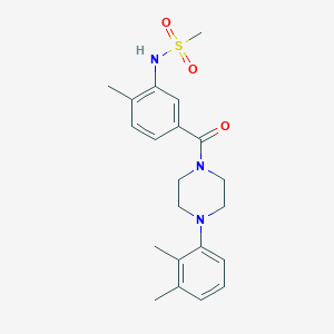 molecular formula C21H27N3O3S B4669833 N-(5-{[4-(2,3-dimethylphenyl)-1-piperazinyl]carbonyl}-2-methylphenyl)methanesulfonamide 