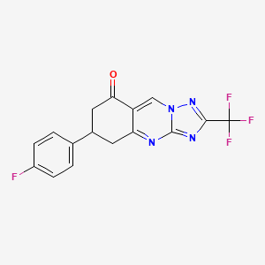 molecular formula C16H10F4N4O B4669839 6-(4-fluorophenyl)-2-(trifluoromethyl)-6,7-dihydro[1,2,4]triazolo[5,1-b]quinazolin-8(5H)-one 