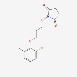 molecular formula C15H18BrNO4 B4669844 1-[3-(2-bromo-4,6-dimethylphenoxy)propoxy]-2,5-pyrrolidinedione 