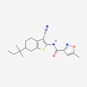 N-[3-cyano-6-(1,1-dimethylpropyl)-4,5,6,7-tetrahydro-1-benzothien-2-yl]-5-methyl-3-isoxazolecarboxamide