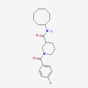 molecular formula C21H29FN2O2 B4669924 N-cyclooctyl-1-(4-fluorobenzoyl)-3-piperidinecarboxamide 