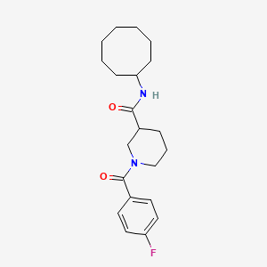 molecular formula C21H29FN2O2 B4669924 N-cyclooctyl-1-(4-fluorobenzoyl)piperidine-3-carboxamide 