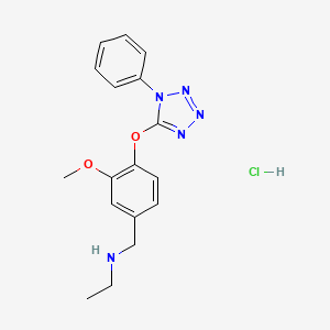 molecular formula C17H20ClN5O2 B4669928 N-{3-methoxy-4-[(1-phenyl-1H-tetrazol-5-yl)oxy]benzyl}ethanamine hydrochloride 