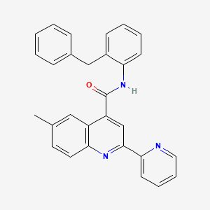 N-(2-benzylphenyl)-6-methyl-2-(2-pyridinyl)-4-quinolinecarboxamide