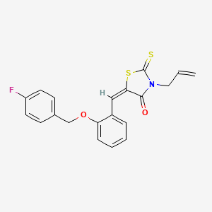molecular formula C20H16FNO2S2 B4669959 3-allyl-5-{2-[(4-fluorobenzyl)oxy]benzylidene}-2-thioxo-1,3-thiazolidin-4-one 