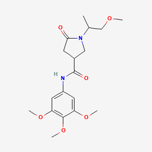molecular formula C18H26N2O6 B4670000 1-(2-methoxy-1-methylethyl)-5-oxo-N-(3,4,5-trimethoxyphenyl)pyrrolidine-3-carboxamide 