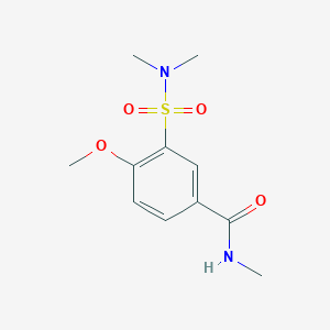 molecular formula C11H16N2O4S B4670016 3-[(dimethylamino)sulfonyl]-4-methoxy-N-methylbenzamide 