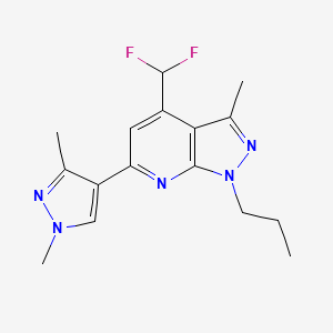 4-(difluoromethyl)-6-(1,3-dimethyl-1H-pyrazol-4-yl)-3-methyl-1-propyl-1H-pyrazolo[3,4-b]pyridine