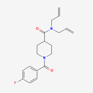 molecular formula C19H23FN2O2 B4670032 N,N-diallyl-1-(4-fluorobenzoyl)-4-piperidinecarboxamide 