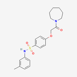 molecular formula C21H26N2O4S B4670037 4-[2-(azepan-1-yl)-2-oxoethoxy]-N-(3-methylphenyl)benzenesulfonamide 