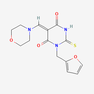 1-(2-furylmethyl)-5-(4-morpholinylmethylene)-2-thioxodihydro-4,6(1H,5H)-pyrimidinedione