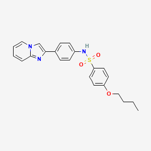 4-butoxy-N-(4-imidazo[1,2-a]pyridin-2-ylphenyl)benzenesulfonamide