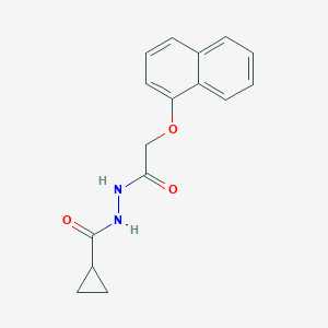 molecular formula C16H16N2O3 B467008 N'-[2-(1-naphthyloxy)acetyl]cyclopropanecarbohydrazide CAS No. 443737-49-3