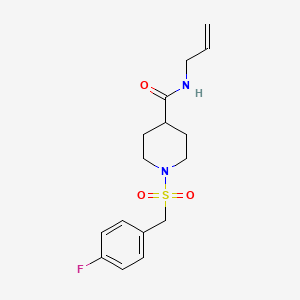 molecular formula C16H21FN2O3S B4670082 N-allyl-1-[(4-fluorobenzyl)sulfonyl]-4-piperidinecarboxamide 
